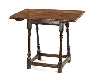 Lot 16 - A LATE 17TH CENTURY OAK RECTANGULAR SMALL TABLE