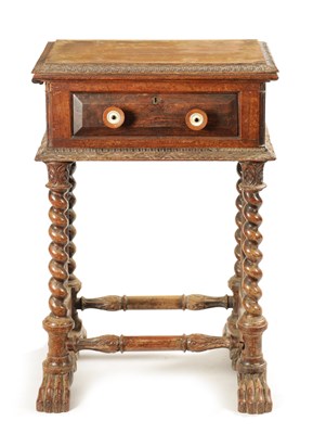 Lot 372 - A WILLIAM IV COLONIAL INDIAN PADOUK WOOD WORK TABLE