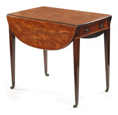Lot 106 - A GEORGE III MAHOGANY PEMBROKE TABLE OF SUPERB COLOUR AND PATINA