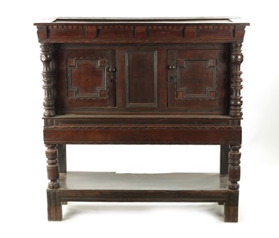 Lot 433 - A 17TH CENTURY OAK BUFFET