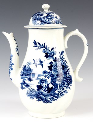 Lot 56 - AN 18TH CENTURY FIRST PERIOD WORCESTER COFFEE...