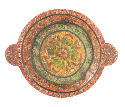 Lot 408 - AN ANTIQUE INDIAN CARVED BOWL