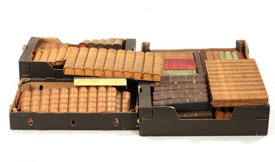 Lot 65 - A LARGE SELECTION OF LEATHER BACKED FAUX BOOKS