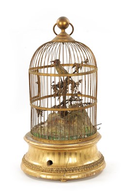 Lot 956 - A 19TH CENTURY FRENCH AUTOMATION SINGING BIRD CAGE