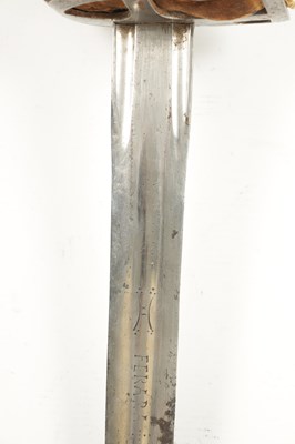Lot 815 - A RARE MID 18TH CENTURY SCOTTISH BASKET-HILTED BROADSWORD