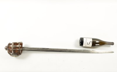 Lot 815 - A RARE MID 18TH CENTURY SCOTTISH BASKET-HILTED BROADSWORD