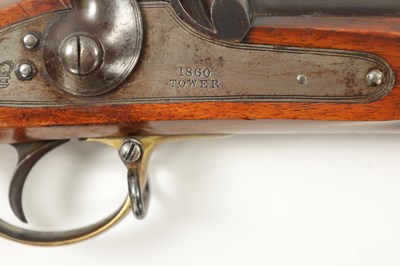 Lot 805 - A MID 19TH CENTURY ENFIELD 1860 PATTERN THREE BAND PERCUSSION MUSKET BY TOWER