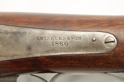 Lot 802 - A RARE 19TH CENTURY SWINBURN & SON JACOBS PERCUSSION RIFLE WITH  BAYONET