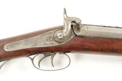 Lot 802 - A RARE 19TH CENTURY SWINBURN & SON JACOBS PERCUSSION RIFLE WITH  BAYONET