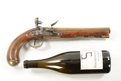 Lot 796 - H.W. MORTIMER, LONDON. A RARE GEORGE III ROYAL MAIL COACH FLINTLOCK PISTOL