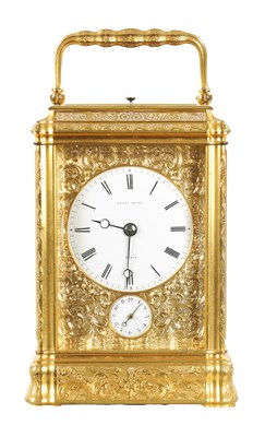 Lot 1356 - HENRI JACOT, PARIS. A LATE 19TH CENTURY FRENCH GRAND SONNERIE CARRIAGE CLOCK