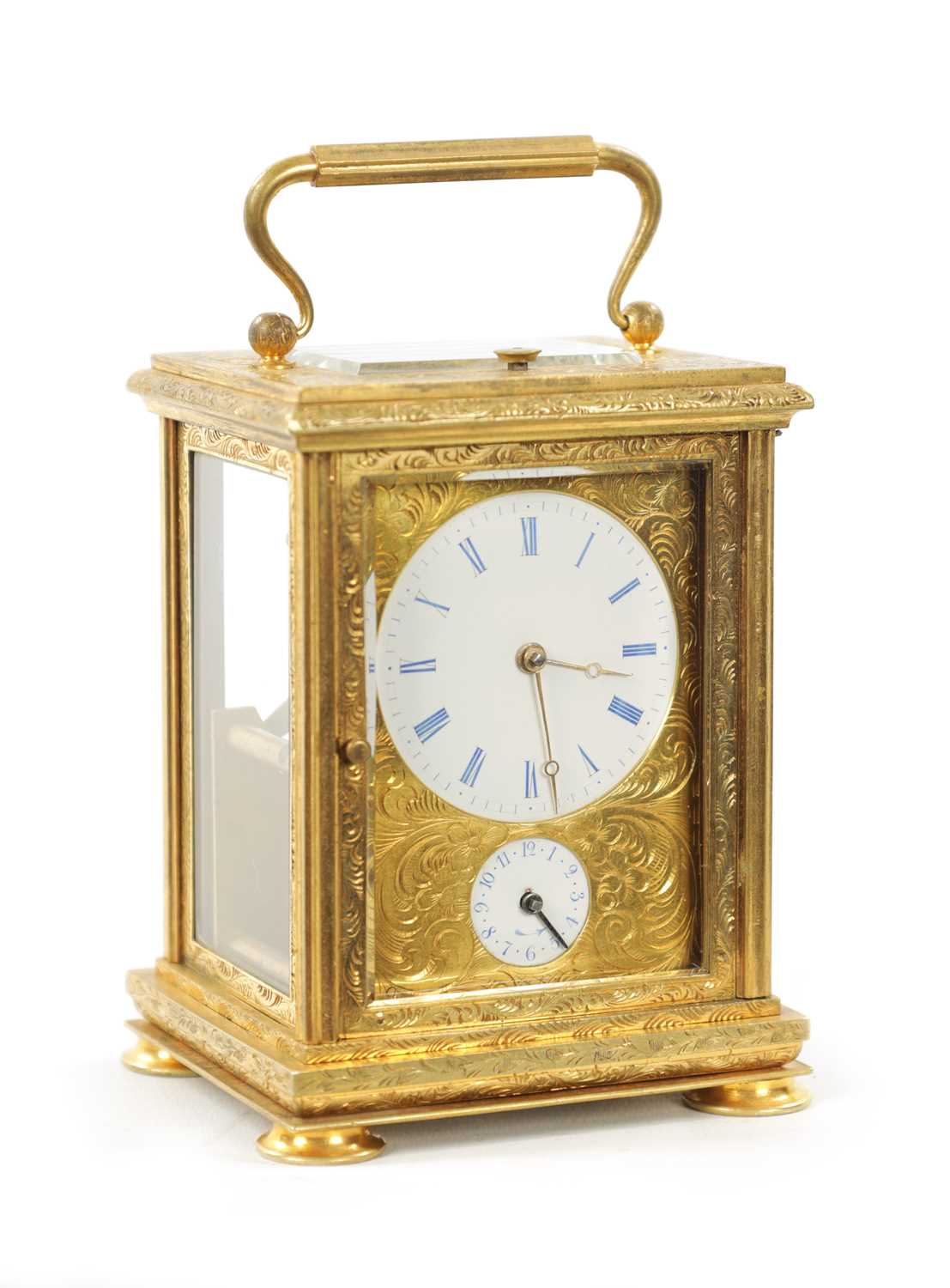 Lot 1344 - LE ROY ET FILS, PALAIS ROYAL. AN UNUSUAL LATE 19TH CENTURY FRENCH CARRIAGE CLOCK
