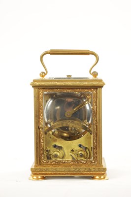 Lot 1344 - LE ROY ET FILS, PALAIS ROYAL. AN UNUSUAL LATE 19TH CENTURY FRENCH CARRIAGE CLOCK