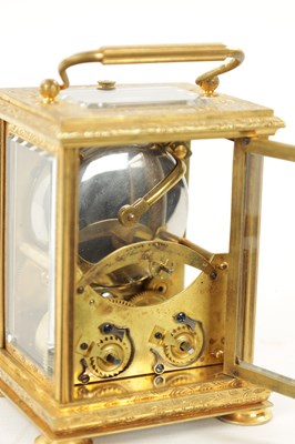 Lot 1344 - LE ROY ET FILS, PALAIS ROYAL. AN UNUSUAL LATE 19TH CENTURY FRENCH CARRIAGE CLOCK