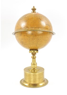 Lot 1361 - AN EARLY 20TH CENTURY SMITH & SONS LTD 'THE EMPIRE CLOCK' ROTATING GLOBE CLOCK