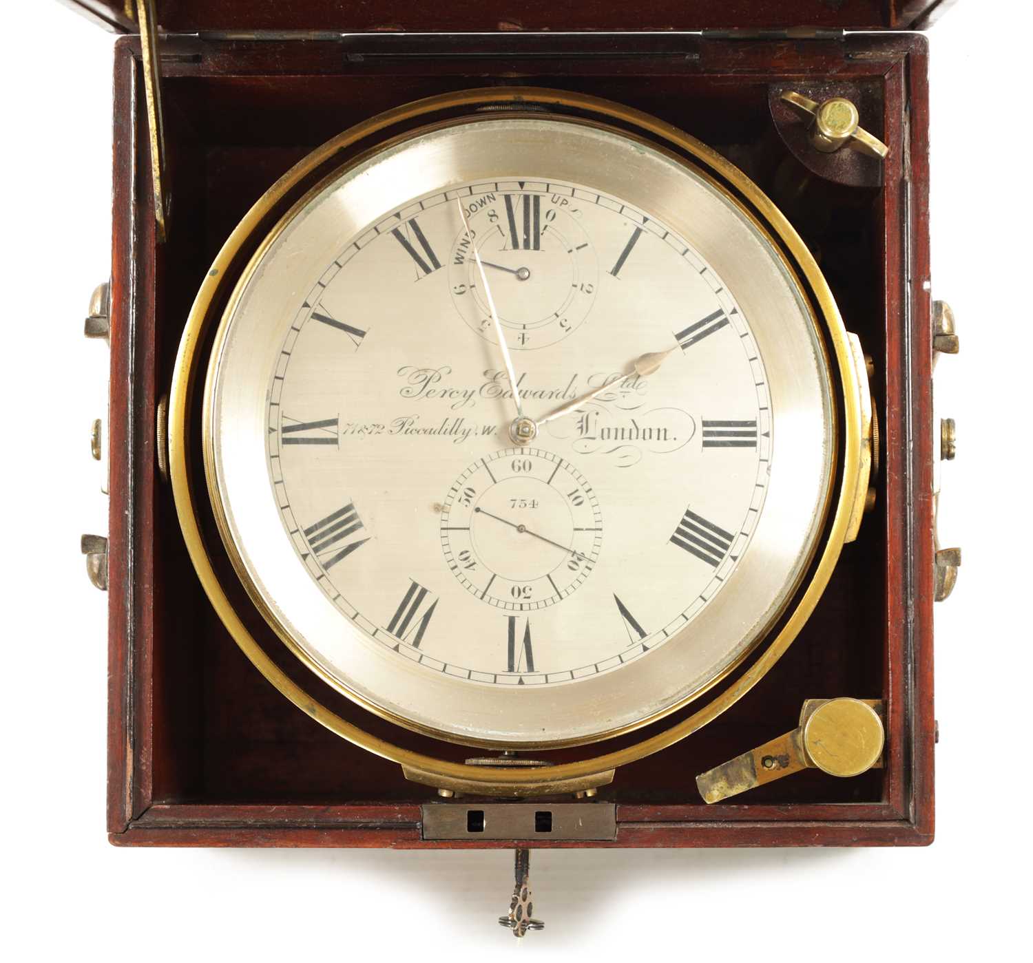 Lot 1268 - PERCY EDWARDS LTD, LONDON. A LARGE 19TH CENTURY EIGHT DAY MARINE CHRONOMETER