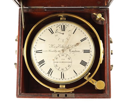 Lot 1268 - PERCY EDWARDS LTD, LONDON. A LARGE 19TH CENTURY EIGHT DAY MARINE CHRONOMETER