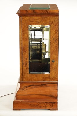Lot 1244 - NORMAN, PIMLICO. A LARGE MID 19TH CENTURY BURR WALNUT CASED MONTH DURATION TABLE REGULATOR CLOCK
