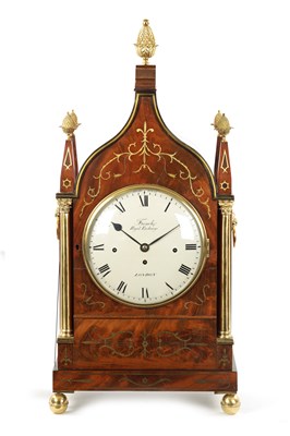 Lot 1294 - FRENCH, ROYAL EXCHANGE, LONDON. A LARGE REGENCY QUARTER CHIMING TRIPLE FUSEE BRACKET CLOCK