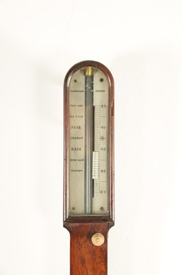 Lot 1127 - A 19TH CENTURY ROSEWOOD CASED STICK BAROMETER BY JAMES ADAM OF LONDON