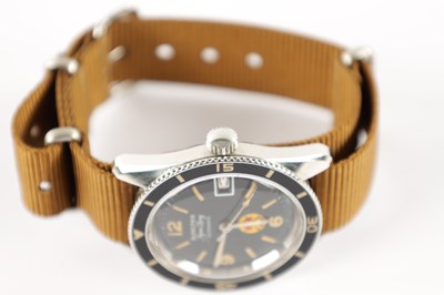 Lot 653 - A GENTLEMAN’S 1965 BLANCPAIN AQUA LUNG ‘NO RADIATION’ WRISTWATCH