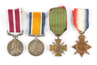 Lot 851 - A GROUP OF FOUR WW1 MEDALS