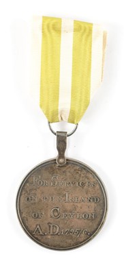 Lot 833 - AN EAST INDIAN COMPANY CEYLON SILVER MEDAL 1795-96.