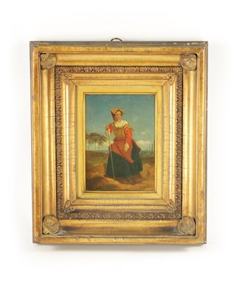 Lot 1127 - AN 18TH / 19TH CENTURY CONTINENTAL OIL ON CANVAS