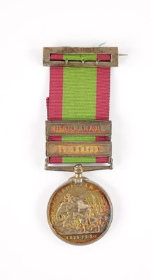 Lot 863 - THE AFGHANISTAN MEDAL WITH TWO CLASPS