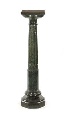 Lot 1019 - AN ANTICO VERDE MARBLE REEDED COLUMN