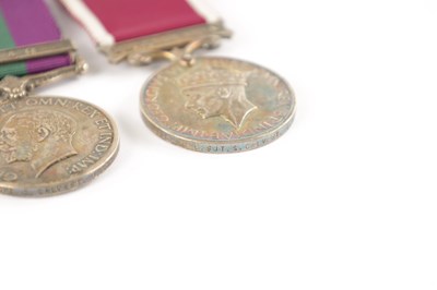 Lot 826 - A PAIR OF MEDALS. GVR GERAL SERVICE MEDAL 1918 AND AN ARMY LONG SERVICE AND GOOD CONDUCT MEDAL