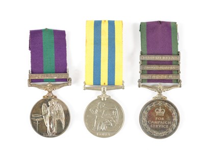 Lot 841 - TWO GENERAL SERVICE MEDALS AND A BRITISH KOREA MEDAL