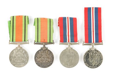 Lot 903 - TWO BRITISH WAR MEDALS 1939-45 AND TWO DEFENCE MEDALS