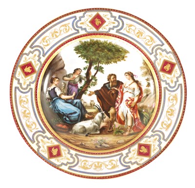 Lot 468 - A 19TH CENTURY ROYAL VIENNA CABINET PLATE