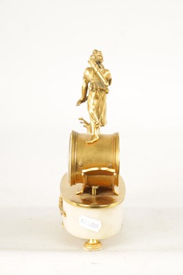 Lot 1105 - A LATE 19TH CENTURY FRENCH ORMOLU AND MARBLE MANTEL CLOCK