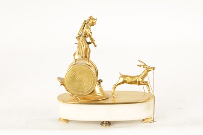 Lot 1105 - A LATE 19TH CENTURY FRENCH ORMOLU AND MARBLE MANTEL CLOCK