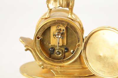Lot 1105 - A LATE 19TH CENTURY FRENCH ORMOLU AND MARBLE MANTEL CLOCK