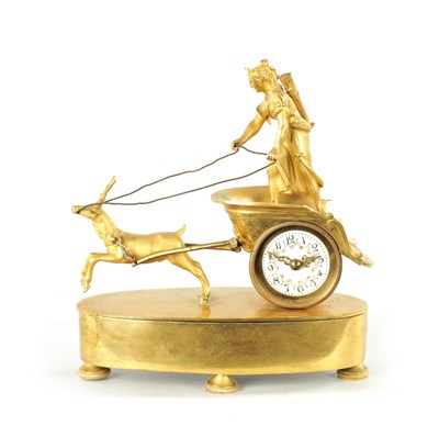 Lot 1298 - A LATE 19TH CENTURY FRENCH ORMOLU MANTEL CLOCK