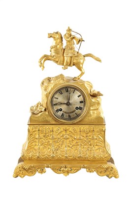 Lot 1262 - H. MARC. A PARIS. A MID 19TH CENTURY FRENCH ORMOLU MANTEL CLOCK
