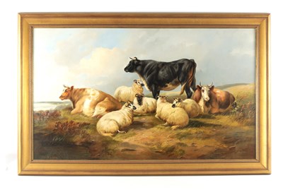 Lot 1191 - JOHN W. MORRIS (1865-1924) A LARGE OIL ON CANVAS