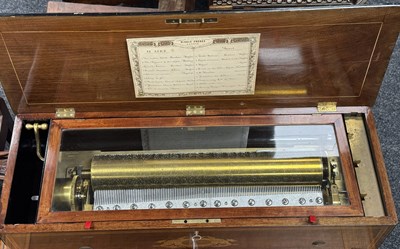 Lot 1102 - A FINE SWISS NICOLE FRERES 18-AIR CYLINDRICAL MUSIC BOX