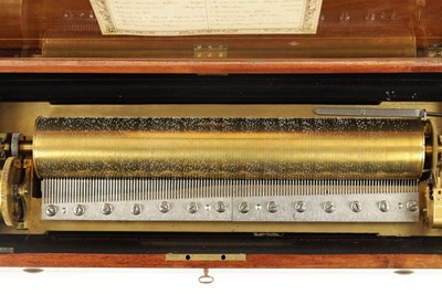Lot 1102 - A FINE SWISS NICOLE FRERES 18-AIR CYLINDRICAL MUSIC BOX