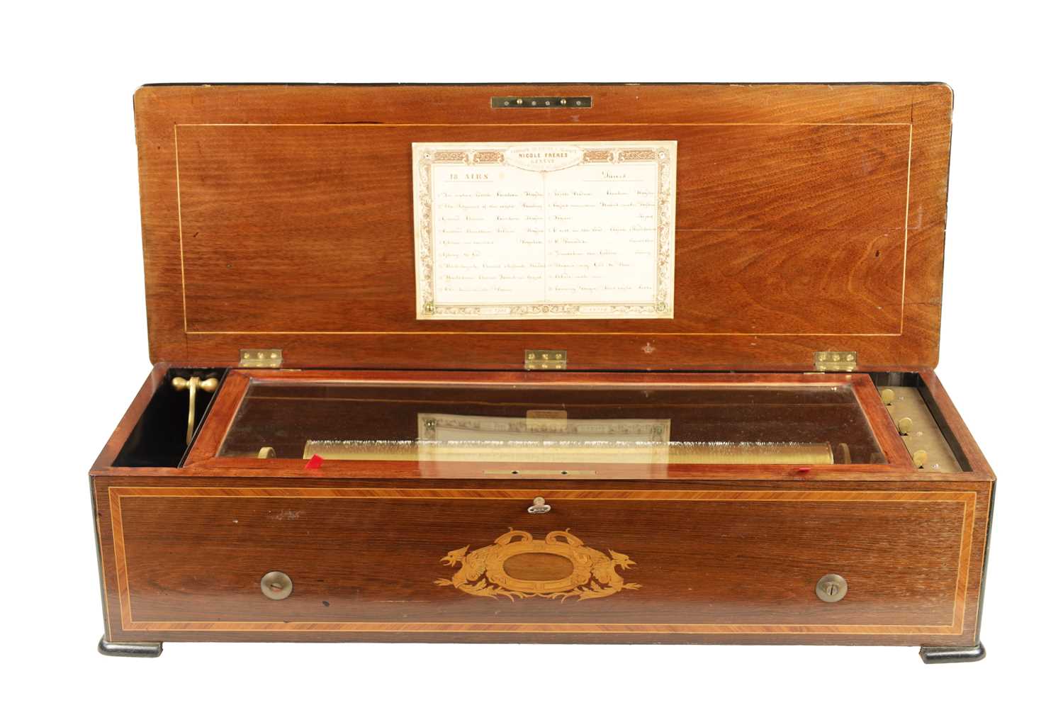Lot 1102 - A FINE SWISS NICOLE FRERES 18-AIR CYLINDRICAL MUSIC BOX