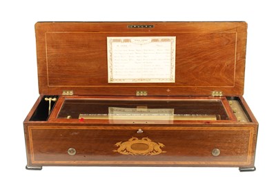 Lot 1102 - A FINE SWISS NICOLE FRERES 18-AIR CYLINDRICAL MUSIC BOX