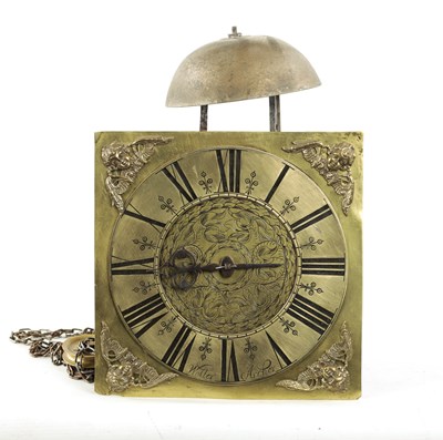 Lot 1216 - WALTER ARCHER. AN EARLY 18TH CENTURY 30HR HOOK AND SPIKE WALL CLOCK