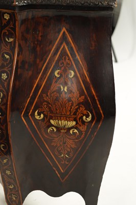 Lot 1384 - AN EARLY 18TH CENTURY ITALIAN MARQUETRY AND BONE INLAID COMMODE OF SMALL SIZE