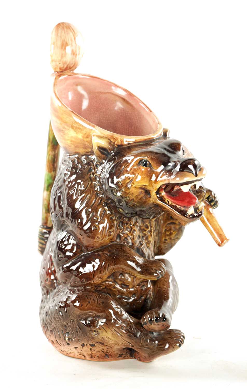 Lot 483 - A 19TH CENTURY MAJOLICA HOLDCROFT HONEY BEAR JUG