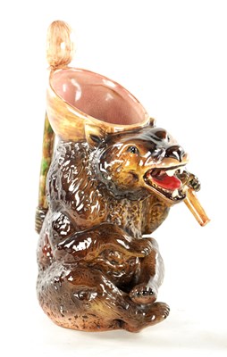 Lot 483 - A 19TH CENTURY MAJOLICA HOLDCROFT HONEY BEAR JUG
