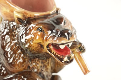 Lot 483 - A 19TH CENTURY MAJOLICA HOLDCROFT HONEY BEAR JUG