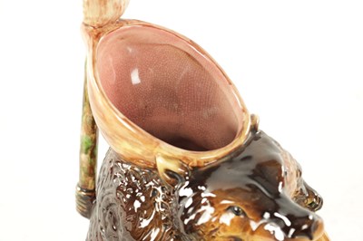 Lot 483 - A 19TH CENTURY MAJOLICA HOLDCROFT HONEY BEAR JUG